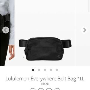 Lululemon Everywhere Belt Bag, Color Black, One size 1L